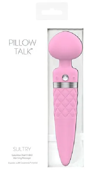 BMS Pillow Talk Sultry Dual Ended Warming Massager Pink Vibrators