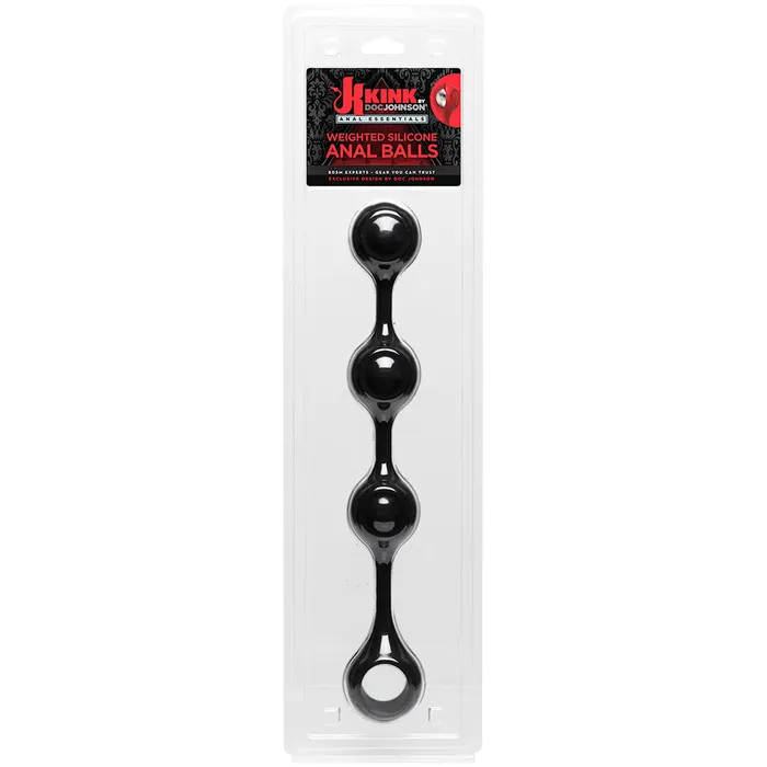 Doc Johnson Anal Kink Weighted Silicone Anal Balls in Black Doc Johnson Anal Kink Weighted Silicone Anal Balls in Black