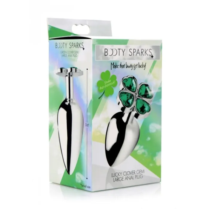 Lucky Clover Gem Anal Plug Large XR Brands Booty Sparks Male Sex Toys Lucky Clover Gem Anal Plug Large XR Brands Booty Sparks Male Sex Toys