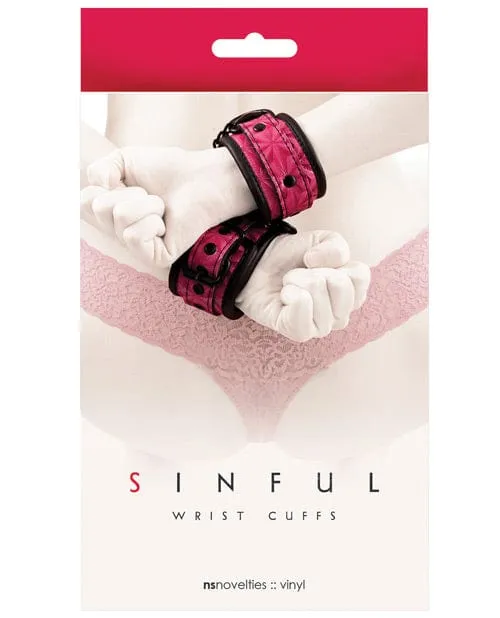 NS Novelties Sinful Wrist Cuffs Restraints NS Novelties Sinful Wrist Cuffs Restraints