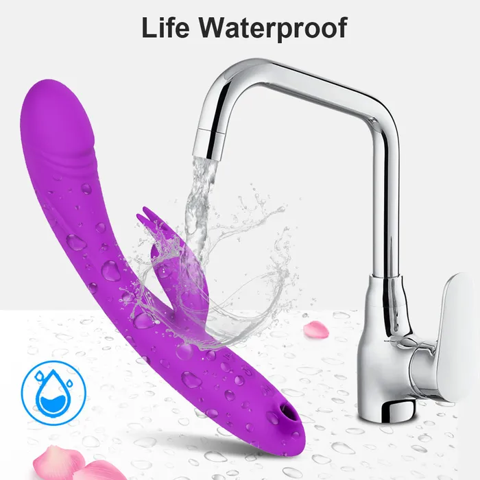 Touch Honey Female Sex Toys Rabbit Vibrator with Clit Sucker On the End V9
