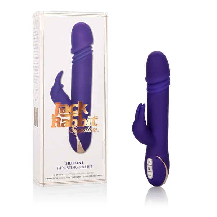 Vibrators CalExotics Premium Jack Rabbit Silicone Thrusting Rabbit Vibrators CalExotics Premium Jack Rabbit Silicone Thrusting Rabbit