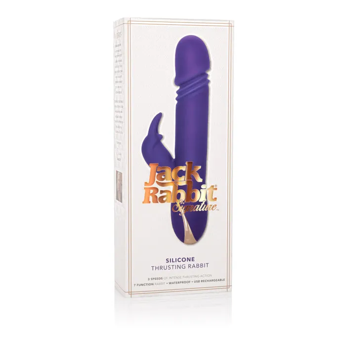 Vibrators CalExotics Premium Jack Rabbit Silicone Thrusting Rabbit Vibrators CalExotics Premium Jack Rabbit Silicone Thrusting Rabbit