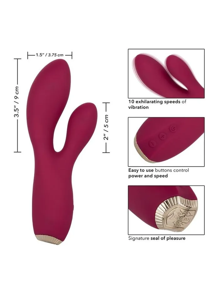 Female Sex Toys Uncorked Uncorked Cabernet Silicone Rechargeable Rabbit Vibrator