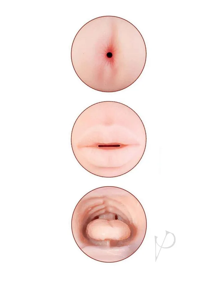 Delite Two Ways Mouth Ass Vanilla Delite Dildos