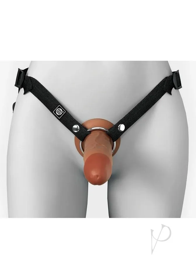 Fx Elite Hollow Dual Dense Strap 6 Brn Fantasy XTensions Female Sex Toys