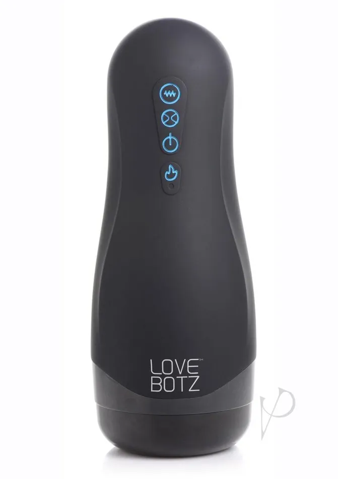 LoveBotz Handheld Milker Rechargeable 15X Sucking Masturbator Black Lovebotz Male Sex Toys