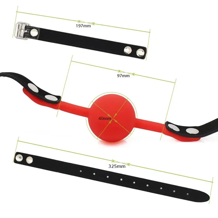 Romulus Couples Adjustable Silicone Mouth Gag Ball Breathable Bondage Accessory for BDSM Play