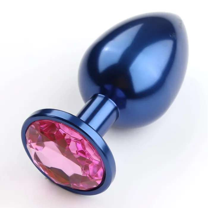 Foshan Male Sex Toys Seamless Metal Starting Butt Plug With Round Gem Small