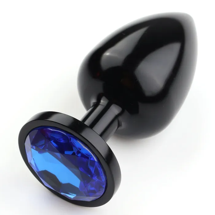 Foshan Male Sex Toys Seamless Metal Starting Butt Plug With Round Gem Small