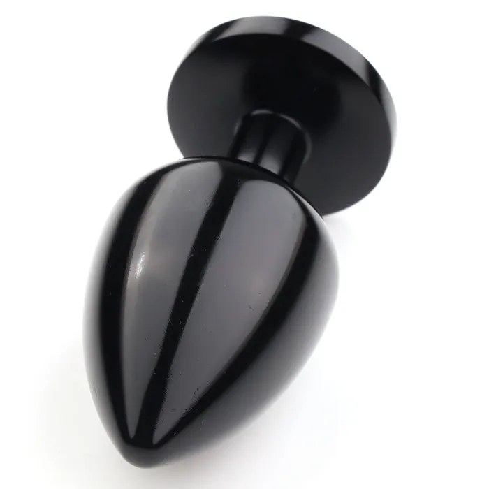 Foshan Male Sex Toys Seamless Metal Starting Butt Plug With Round Gem Small
