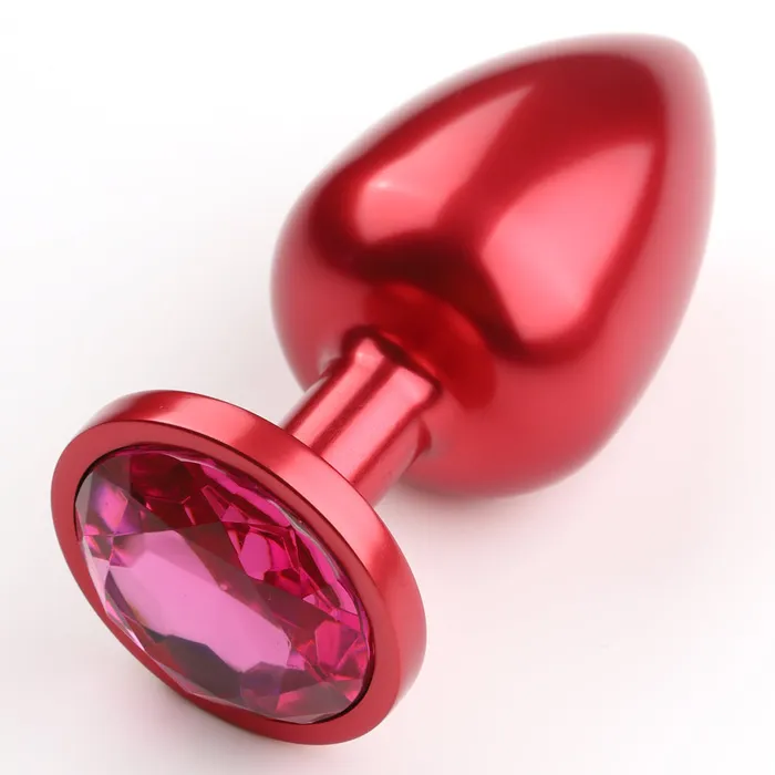 Foshan Male Sex Toys Seamless Metal Starting Butt Plug With Round Gem Small