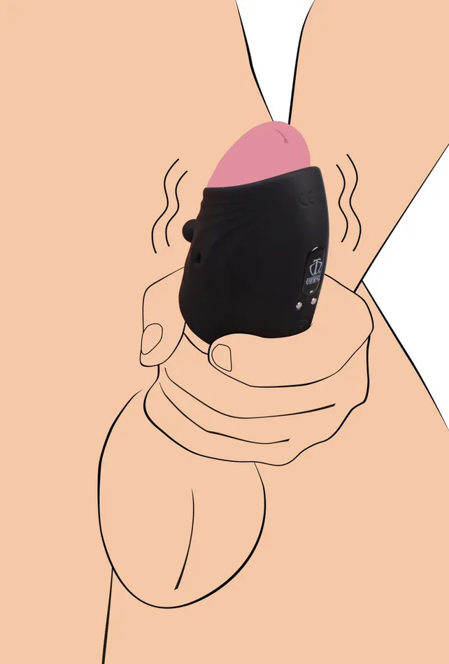 Male Sex Toys Trinity Vibes 10X Pleasure Stroke Vibrating Silicone Penis Sleeve