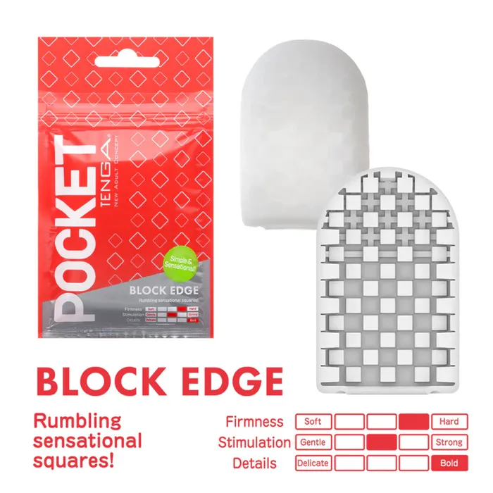 Tenga PocketSized Masturbator Block Edge Texture Tenga Male Sex Toys
